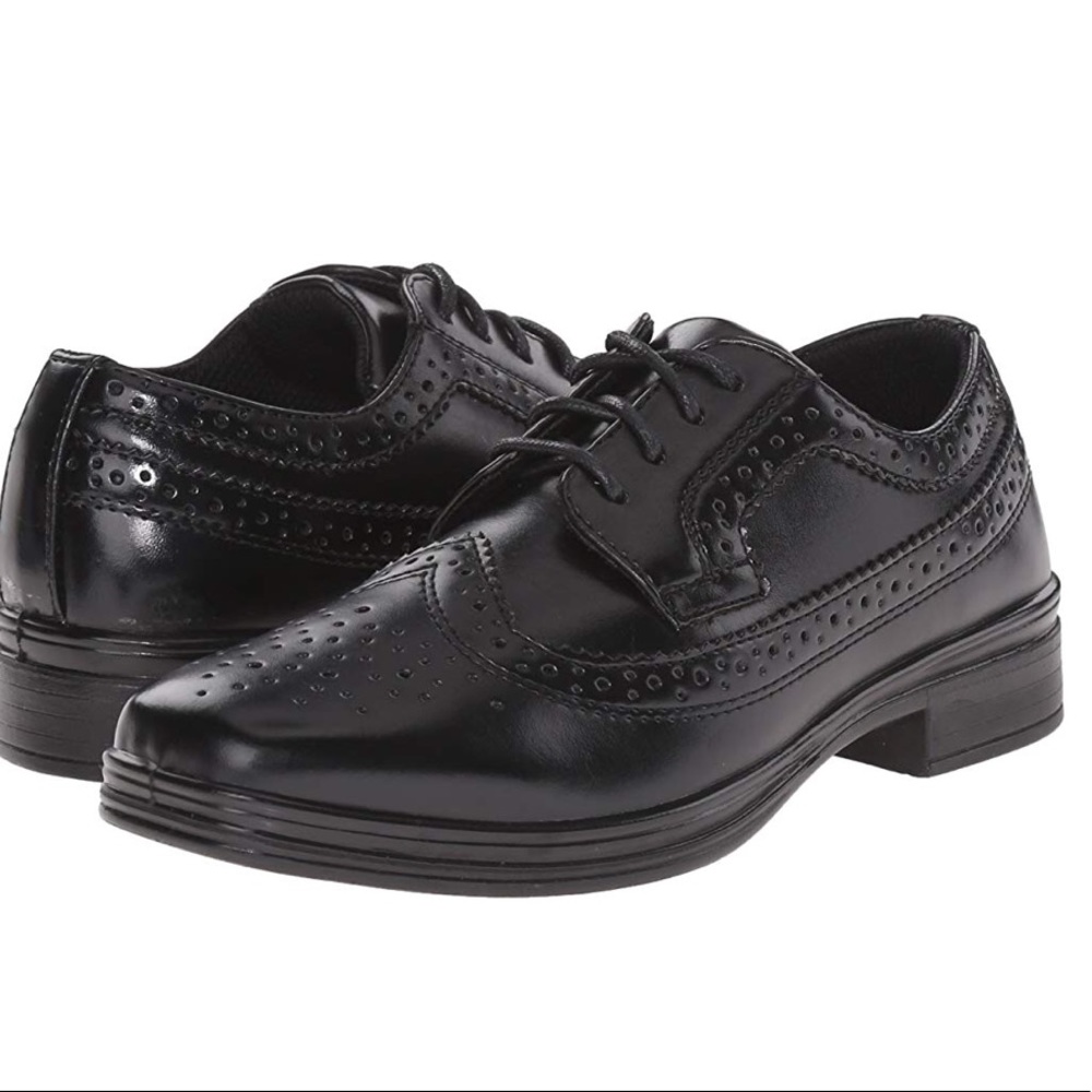 Deer Stags Boys Dress Shoes Black EUC